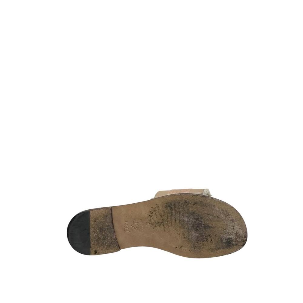 Christian Dior Dway Beige Suede Shearling Flat Sandals 37 - Picture 6 of 7